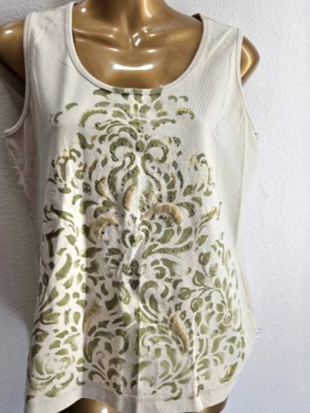 Chico's Zenergy Embellished Tank Top size 1